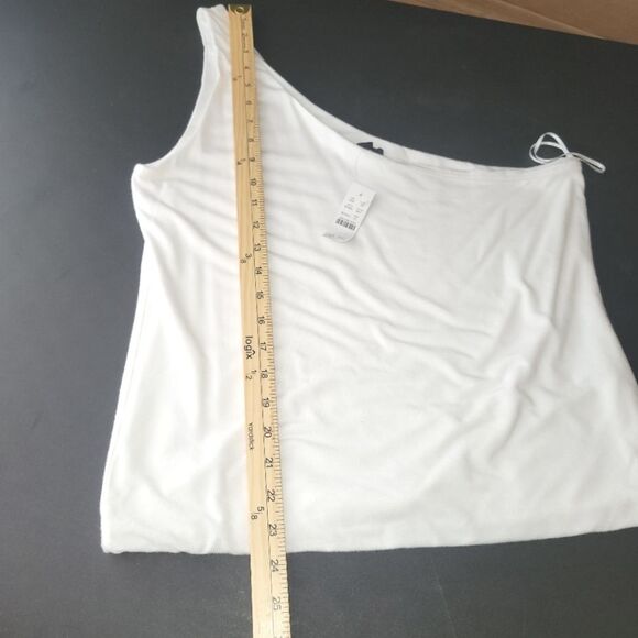 New J Crew White One Shoulder Tank XL - Picture 11 of 13